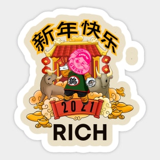 chinese new year 2021 year of the ox Sticker